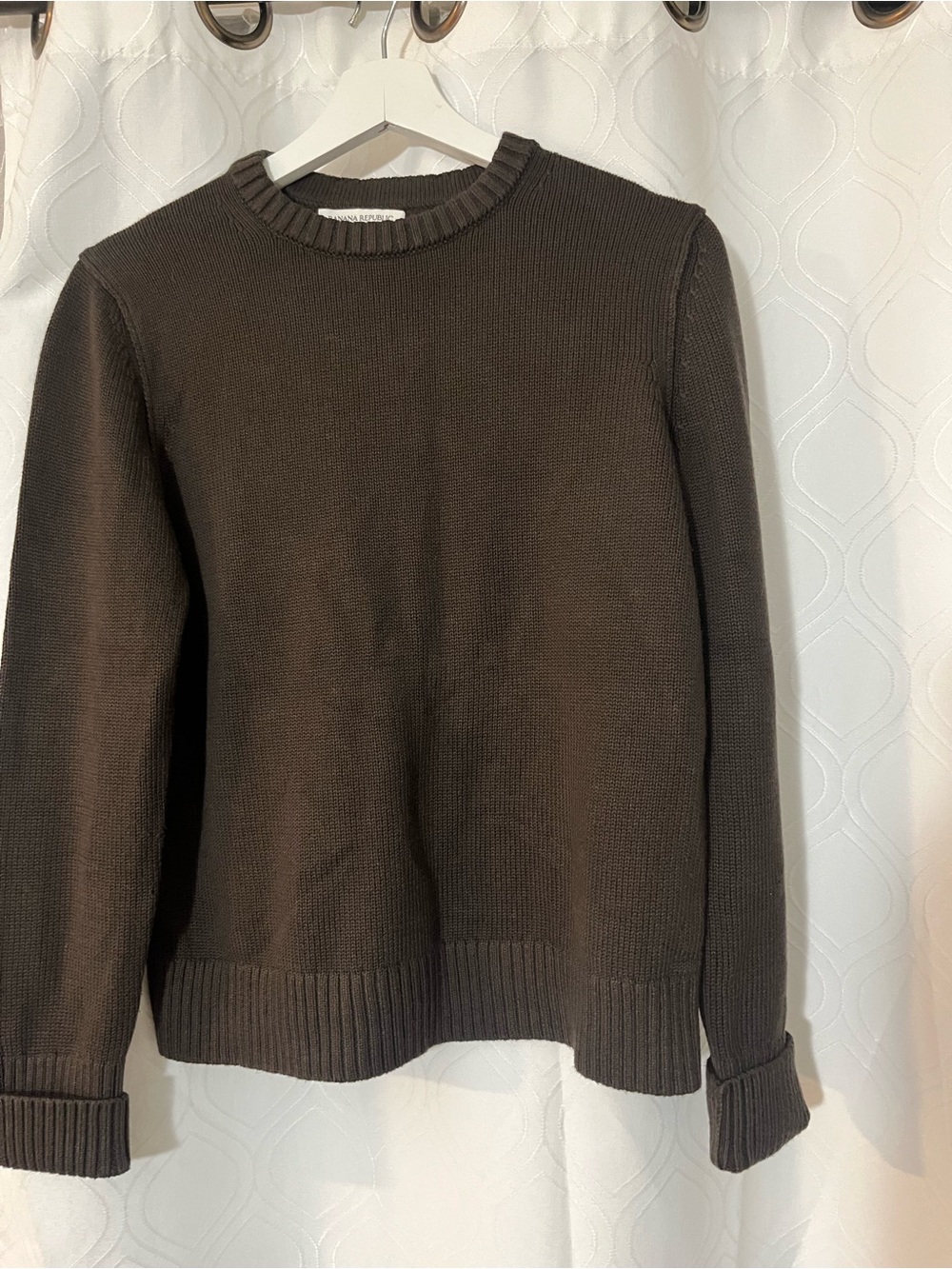Banana Republic Classic Crewneck Sweater - Dark Brown.